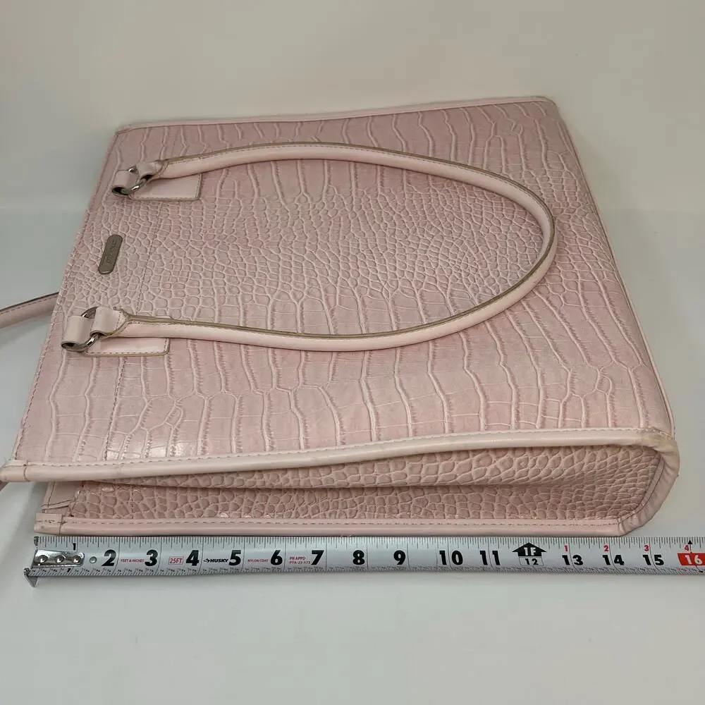 Targus Laptop Computer/Hand Bag Faux Snakeskin Light Pink Office Professional